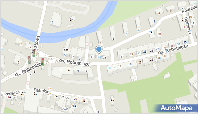 Jelenia Góra, Osiedle Robotnicze, 13, mapa Jelenia Góra