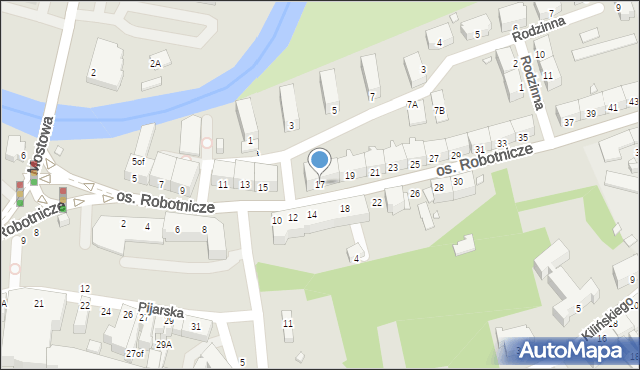 Jelenia Góra, Osiedle Robotnicze, 17, mapa Jelenia Góra