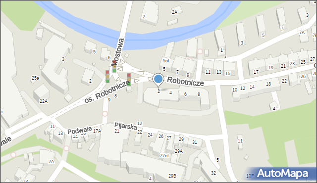 Jelenia Góra, Osiedle Robotnicze, 2, mapa Jelenia Góra