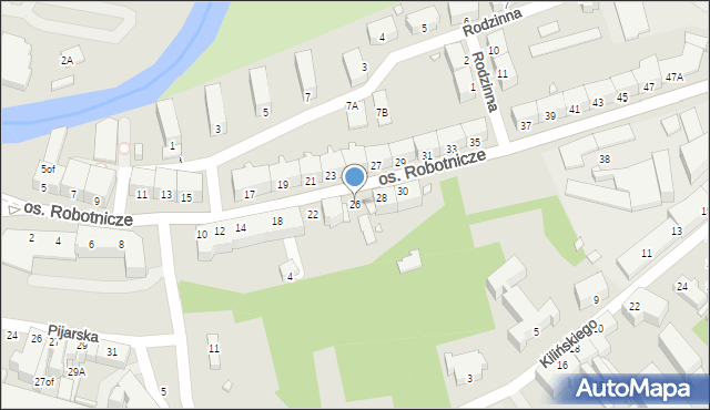Jelenia Góra, Osiedle Robotnicze, 26, mapa Jelenia Góra
