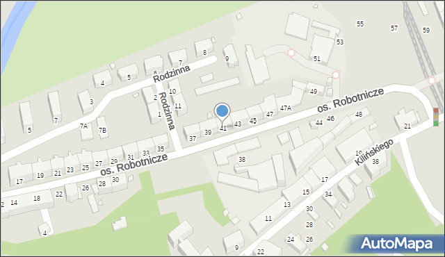 Jelenia Góra, Osiedle Robotnicze, 41, mapa Jelenia Góra