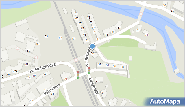 Jelenia Góra, Osiedle Robotnicze, 50, mapa Jelenia Góra