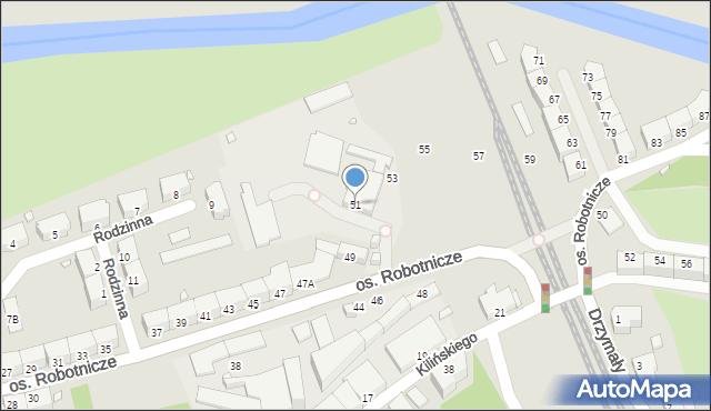 Jelenia Góra, Osiedle Robotnicze, 51, mapa Jelenia Góra