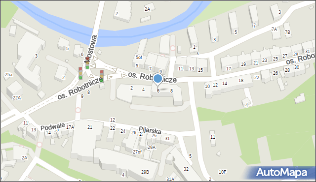 Jelenia Góra, Osiedle Robotnicze, 6, mapa Jelenia Góra
