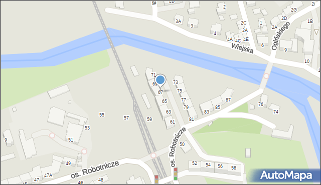 Jelenia Góra, Osiedle Robotnicze, 67, mapa Jelenia Góra