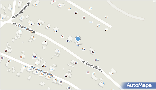 Jelenia Góra, Osiedle Żeromskiego Stefana, 7a, mapa Jelenia Góra