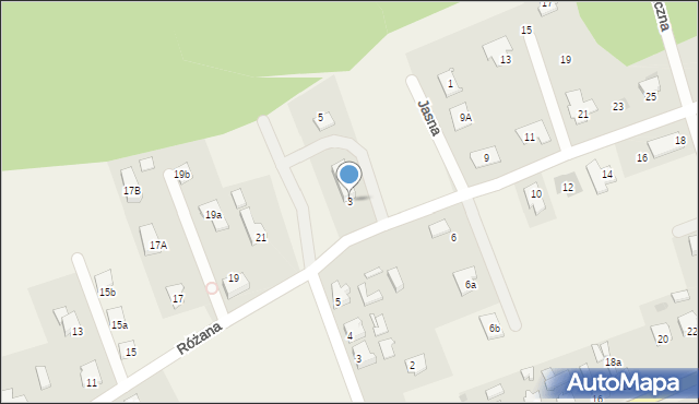 Jenin, Osiedlowa, 3, mapa Jenin