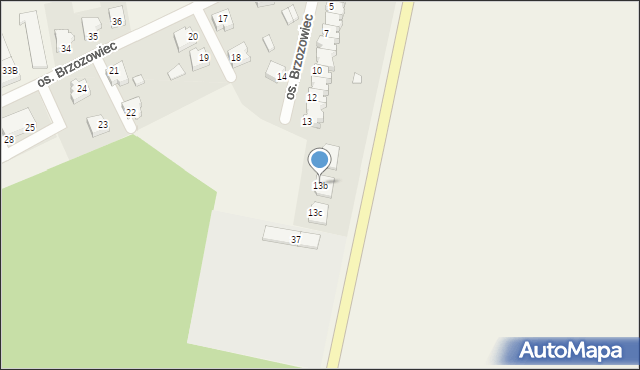Jerka, Osiedle Brzozowiec, 13b, mapa Jerka