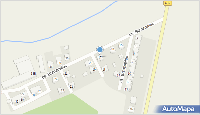 Jerka, Osiedle Brzozowiec, 17, mapa Jerka