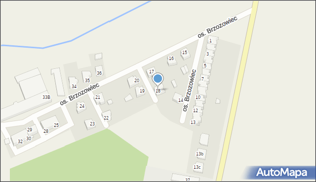 Jerka, Osiedle Brzozowiec, 18, mapa Jerka
