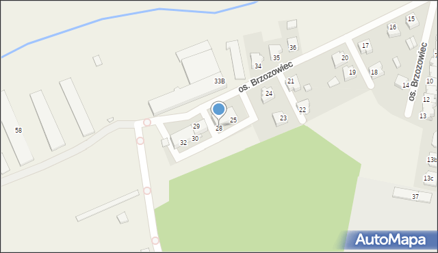 Jerka, Osiedle Brzozowiec, 28, mapa Jerka