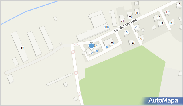 Jerka, Osiedle Brzozowiec, 32, mapa Jerka