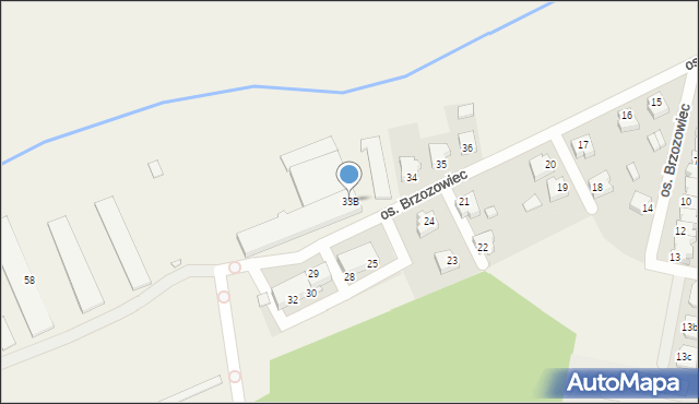 Jerka, Osiedle Brzozowiec, 33B, mapa Jerka