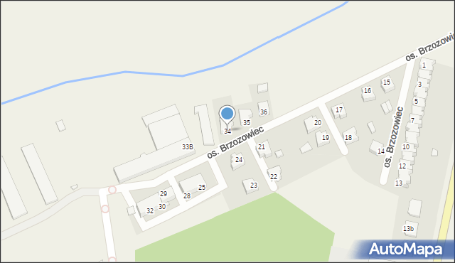 Jerka, Osiedle Brzozowiec, 34, mapa Jerka