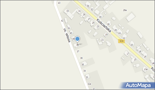 Jerka, Osiedle Witosa Wincentego, 38, mapa Jerka