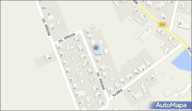 Jerka, Osiedle Witosa Wincentego, 7, mapa Jerka