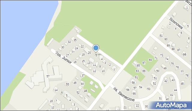 Jesiona, Osiedle Junior, 5, mapa Jesiona