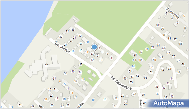 Jesiona, Osiedle Junior, 8, mapa Jesiona