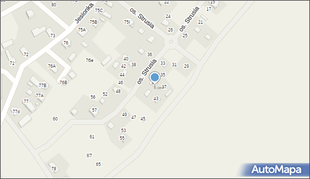 Jesiona, Osiedle Strusia, 41, mapa Jesiona