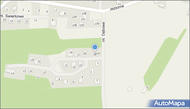 Jeziorna, Osiedle Dębowe, 39, mapa Jeziorna