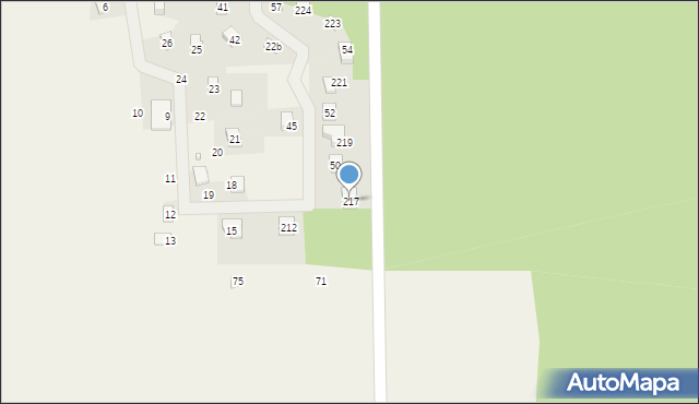 Jeziorna, Osiedle Sosnowe, 217, mapa Jeziorna