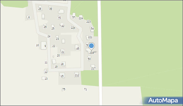 Jeziorna, Osiedle Sosnowe, 219, mapa Jeziorna