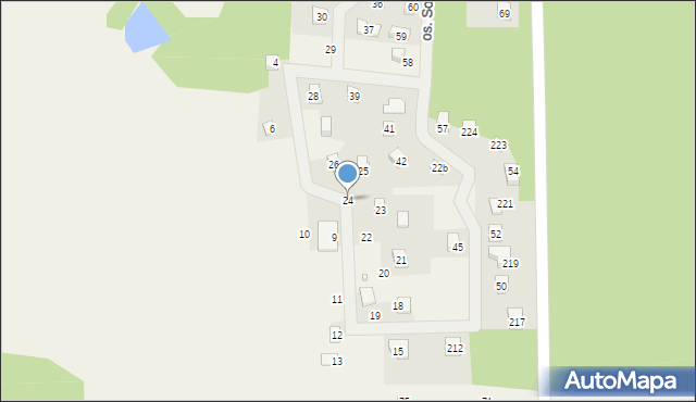 Jeziorna, Osiedle Sosnowe, 24, mapa Jeziorna