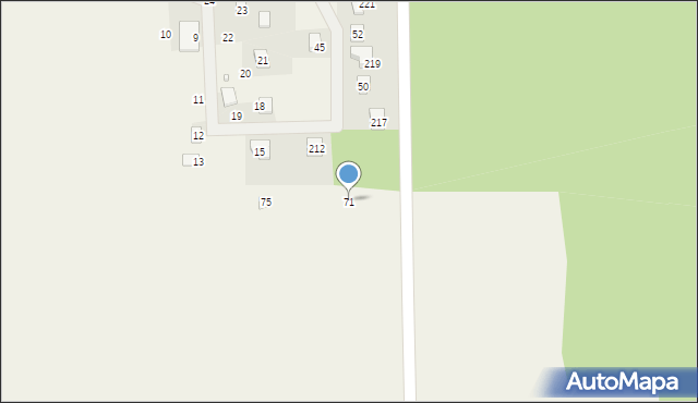 Jeziorna, Osiedle Sosnowe, 71, mapa Jeziorna