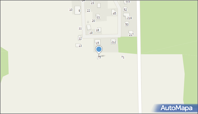 Jeziorna, Osiedle Sosnowe, 75, mapa Jeziorna