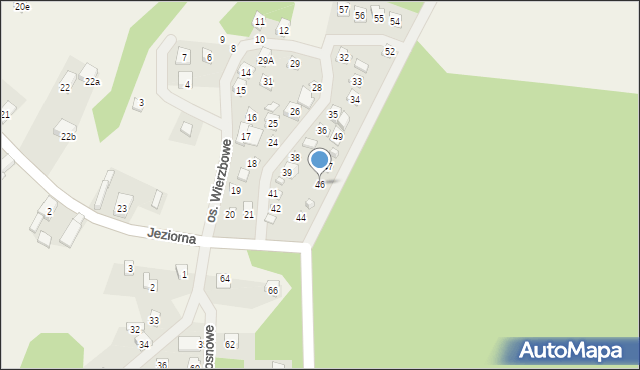 Jeziorna, Osiedle Wierzbowe, 46, mapa Jeziorna