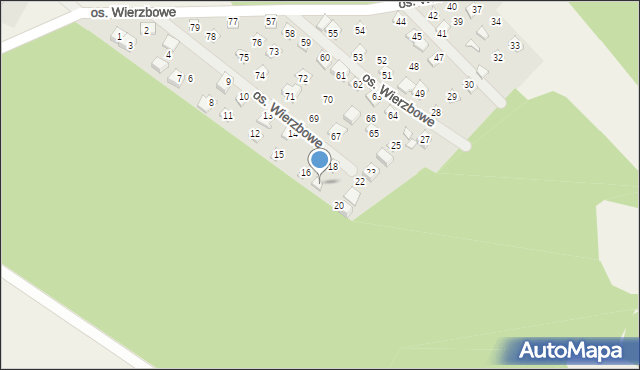 Jodłów, Osiedle Wierzbowe, 19, mapa Jodłów