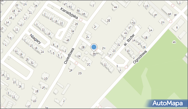 Józefosław, Osiedlowa, 2D, mapa Józefosław