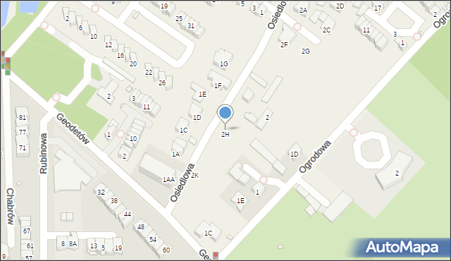 Józefosław, Osiedlowa, 2J, mapa Józefosław