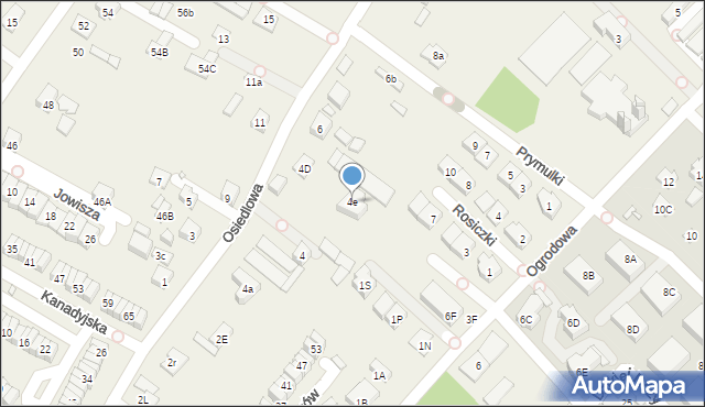 Józefosław, Osiedlowa, 4e, mapa Józefosław