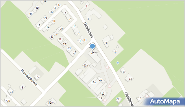 Józefosław, Osiedlowa, 60, mapa Józefosław