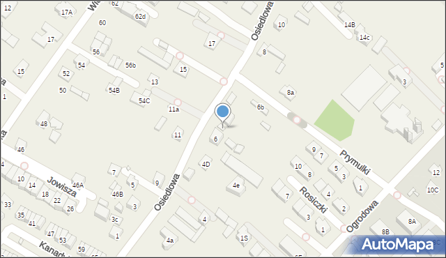 Józefosław, Osiedlowa, 6a, mapa Józefosław