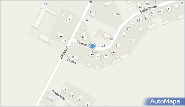 Juchnowiec Górny, Osiedlowa, 29, mapa Juchnowiec Górny