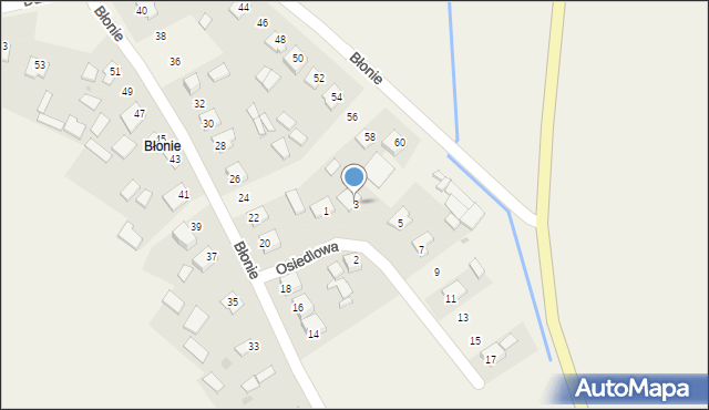 Kamień, Osiedlowa, 3, mapa Kamień