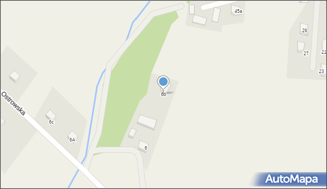 Kamienica Szlachecka, Ostrowska, 6b, mapa Kamienica Szlachecka