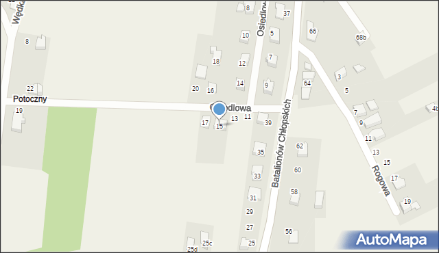 Kaniów, Osiedlowa, 15, mapa Kaniów
