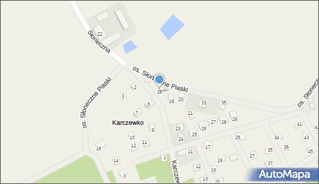 Karczewko, Osiedle Słoneczne Piaski, 18, mapa Karczewko