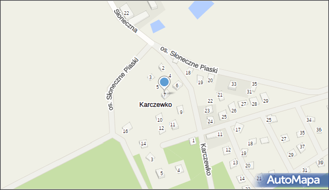 Karczewko, Osiedle Słoneczne Piaski, 7, mapa Karczewko