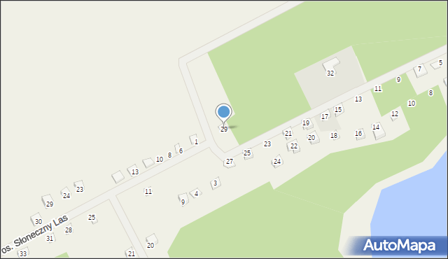 Karczewko, Osiedle Słoneczny Brzeg, 29, mapa Karczewko