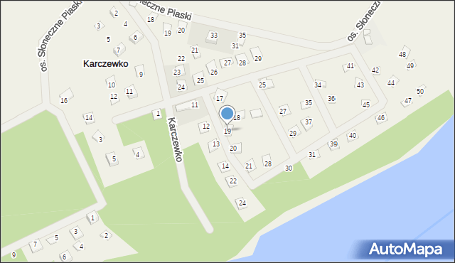 Karczewko, Osiedle Słoneczny Jar, 19, mapa Karczewko