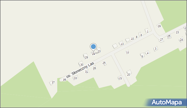 Karczewko, Osiedle Słoneczny Las, 24, mapa Karczewko