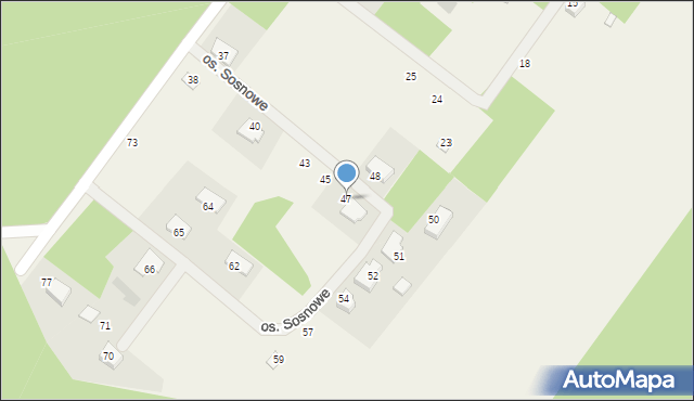 Karczewko, Osiedle Sosnowe, 47, mapa Karczewko