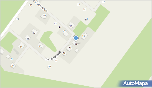 Karczewko, Osiedle Sosnowe, 51, mapa Karczewko