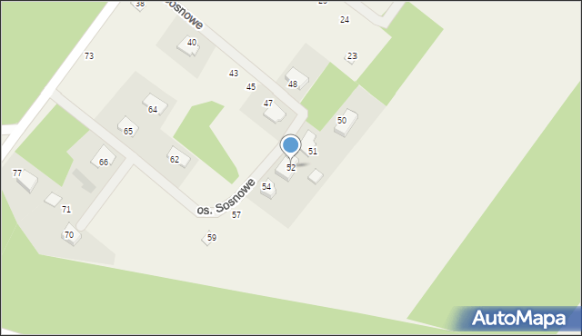 Karczewko, Osiedle Sosnowe, 52, mapa Karczewko