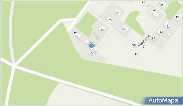 Karczewko, Osiedle Sosnowe, 70, mapa Karczewko