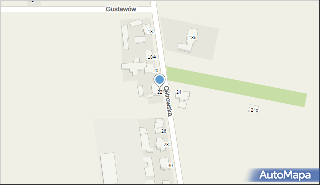 Karminek, Ostrowska, 22, mapa Karminek